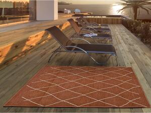 Sigrid barna-narancssárga kültéri szőnyeg, 77 x 150 cm - Universal
