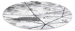 Modern COZY szőnyeg Polygons Kör, Geometriai, háromszögek - Structural két szintű gyapjú szürke