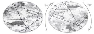 Modern COZY szőnyeg Polygons Kör, Geometriai, háromszögek - Structural két szintű gyapjú szürke