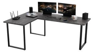 NAVI sarok számítógépasztal, 200/135x76x65, sötét beton