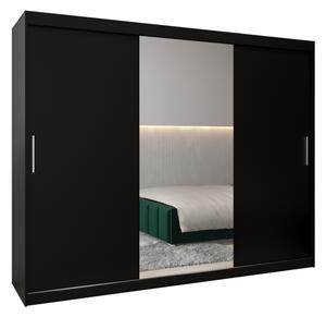MORI 3 ruhásszekrény, 250x200x62, fekete