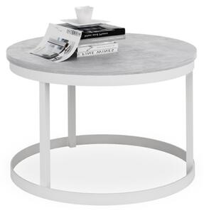 RINEN dohányzóasztal, 55x36x55, fehér/betonból