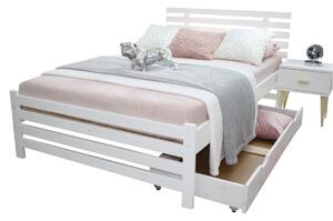 RITA ágy + ágyrács, 140x200, fehér