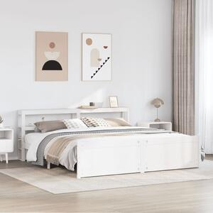 Fehér ágykeret fejtámlával matrac nélkül 200x200 cm