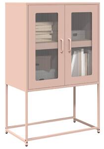 Highboard rózsaszín 68x39x107 cm Acél