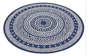 Round kék-bézs kültéri szőnyeg, ø 120 cm - Ragami