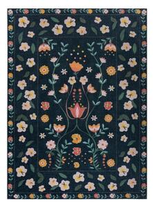 Nordic Floral sötétkék kétrétegű szőnyeg, 120 x 170 cm - Flair Rugs MATCH