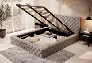 VINCENTO kárpitozott ágy + ágyrács, 180x200, lukso 40