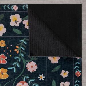 Nordic Floral sötétkék kétrétegű szőnyeg, 170 x 240 cm - Flair Rugs MATCH
