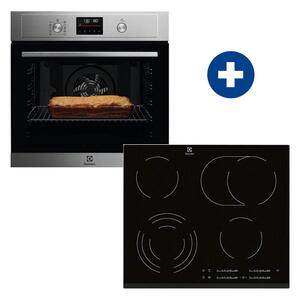 Electrolux EOF4P56X Beépíthető sütő + Electrolux EHF6547FXK Beépíthető kerámia főzőlap