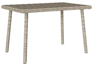 Téglalap polyrattan kerti dohányzóasztal 60x40x37cm