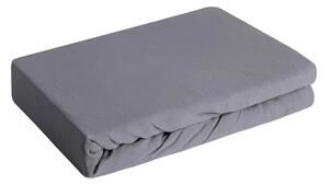 Jersey3 pamut gumis lepedő Acélszürke 240x220 cm + 30 cm