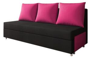 LISA kanapé, fekete/rózsaszín (alova 04/alova 76)