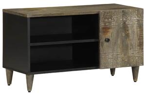 Világosszürke tömör mangófa TV-szekrény 80x31,5x46 cm