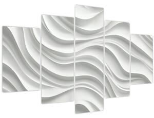 Kép - 3D fehér hullámok (150x105 cm)