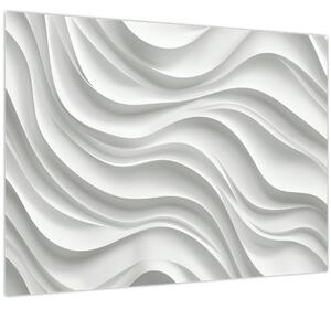 Kép - 3D fehér hullámok (70x50 cm)