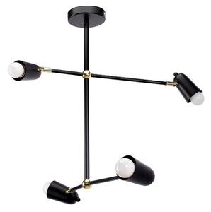 Toolight Toollight, 4 ágú mennyezeti lámpa, 4xE14, APP1708-4CP, fekete-arany, OSW-03628