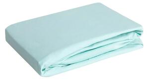 Jersey pamut gumis lepedő Menta 240x220 cm + 30 cm