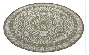 Round zöld-bézs kültéri szőnyeg, ø 120 cm - Ragami