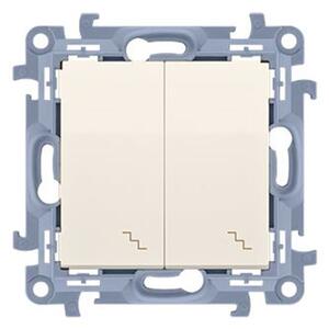 Kapcsoló Simon 10 6+6 (5B) LED alsó lámpa. modul bézsový