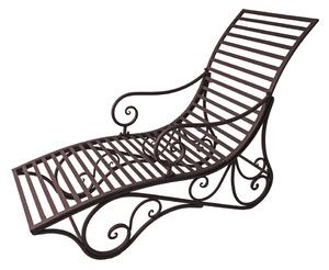 Sötétbarna fém kerti napozóágy Kuwa – Garden Pleasure