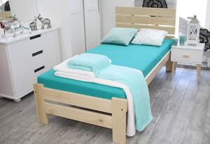 RISA ágy + ágyrács, 120x200, borovifenyő