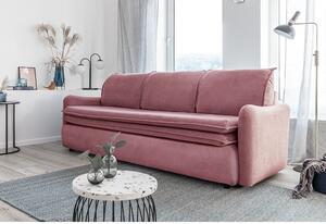 Tender Eddie rózsaszín kinyitható bársony kanapé - Miuform
