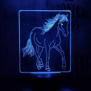 Vágtázó Ló 3D led lámpa