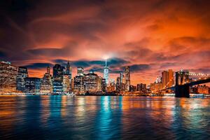 Nem szőtt fotótapéta nyc pr naplemente 375 x 250 cm