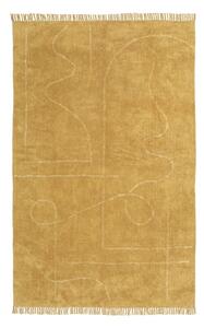 Lines narancssárga kézzel szőtt pamut szőnyeg, 200 x 300 cm - Westwing Collection