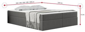 Čalúnená posteľ SOFIA, 120x200, soro 100