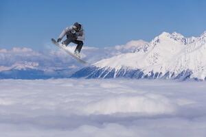 Nem szőtt fotótapéta repülő snowboardos 375 x 250 cm