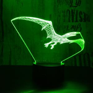 Repülő dinoszaurusz 7 színű 3D led lámpa