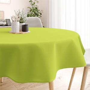 Goldea loneta dekoratív asztalterítő - zöld színű - kör alakú Ø 100 cm