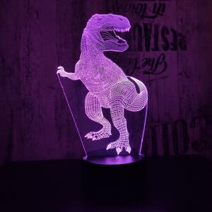 Tyrannosaurus 2 7 színű 3D led lámpa