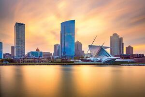Nem szőtt fotótapéta milwaukee belvárosa 375 x 250 cm