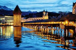 Nem szőtt fotótapéta kapellbrücke, luzern 375 x 250 cm