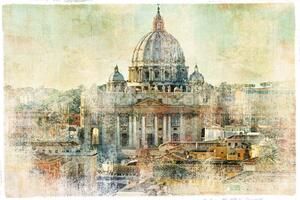 Nem szőtt fotótapéta vintage bazilika szent péter 375 x 250 cm