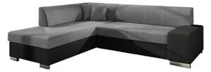 CHERRY ágyazható sarok ülőgarnitúra, 278x73x216 cm, sawana 21/soft 011 black, balos