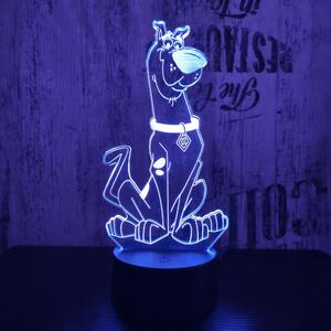 Scooby-Doo 7 színű 3D led lámpa