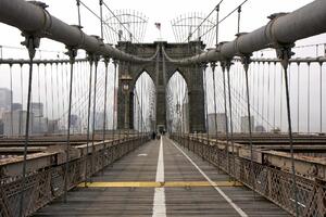 Nem szőtt fotótapéta kilátás a brooklyn-hídra 375 x 250 cm