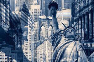 Nem szőtt fotótapéta new york-i kollázs 375 x 250 cm
