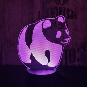 Sétáló panda 7 színű 3D led lámpa
