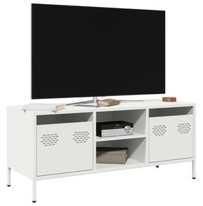 Fehér hidegen hengerelt acél TV-szekrény 101,5 x 39 x 43,5 cm
