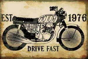 Nem szőtt fotótapéta retro motoros poszter 375 x 250 cm