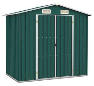VidaXL zöld horganyzott acél kerti fészer 205 x 129 x 183 cm