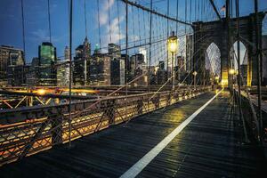 Nem szőtt fotótapéta brooklyn bridge éjszaka 375 x 250 cm