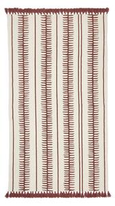 Rita bézs-piros kézzel szőtt pamut szőnyeg, 70 x 140 cm - Westwing Collection