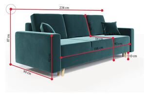BRISA ágyazható kárpitozott kanapé,234x87x90, itaka 65