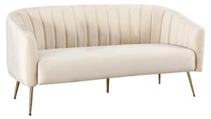 Design 3-as ülés kanapé, bézs Velvet szövet/gold króm-arany, BAGY